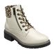 Lotus Lace Up Boots - White patent - ULB383/64 CHARLESTON ZIP